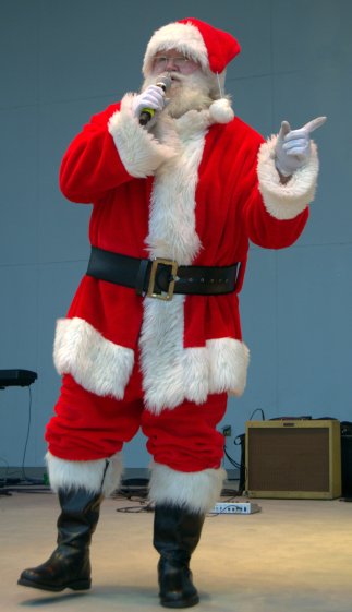 Santa takes the stage . . .